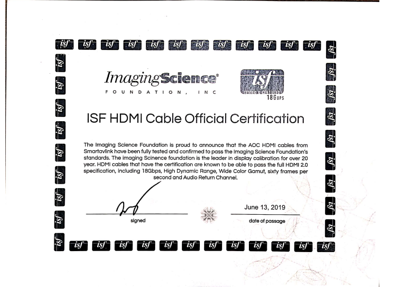 ISF Certificated
